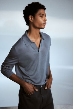 Regular Fit Fine-knit polo shirt