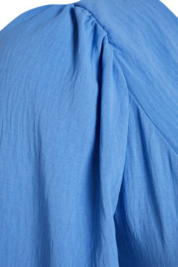 TRENDYOLMILLA Indigo Kusakl? A-Kesim Kruvaze Yaka S?rt Detayl? Midi Dokuma Elbise TWOSS23EL02164  фото 14