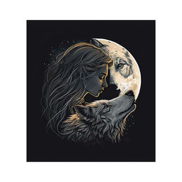 Тетрадь 48 листов в клетку Calligrata Девушка с волком, обложка мелованный картон, твин-лак, блок офсет МИКС  фото 3