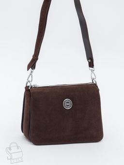 Сумка женская кожаная 1035CF d.coffee Polina&Eiterou в Новосибирске