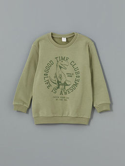 Bisiklet Yaka Bask?l? Erkek ?ocuk Sweatshirt 2li - Waikiki фото 2