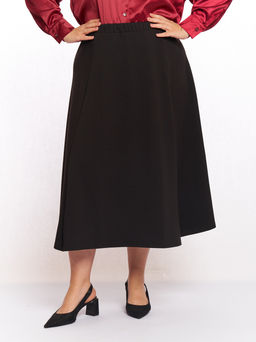 Юбка из плотного трикотажа UB17406BLK00