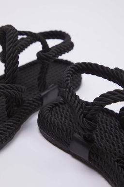 Trendyol Shoes Bej Capraz Bantl? Halat Ipli Kad?n Has?r Sandalet TAKSS25SD00056 - Trendyolmilla фото 12