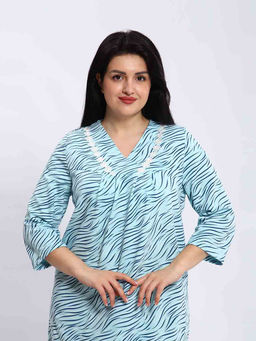 Ночная сорочка женская, цвет голубой