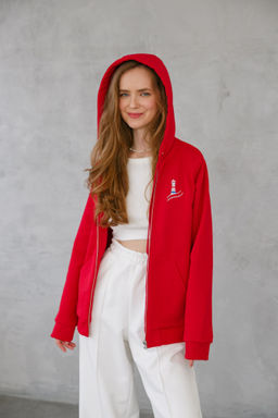 Толстовка на молнии женская Lighthouse Red - Captain's mate фото 2