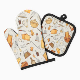 Кух. набор 2 пр. Доляна Кухня прих. 17*17 см, вареж. 26*16 см,100% п/э  фото 2