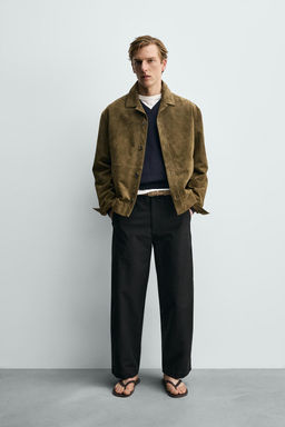 SOBRECAMISA PIEL ANTE / Khaki