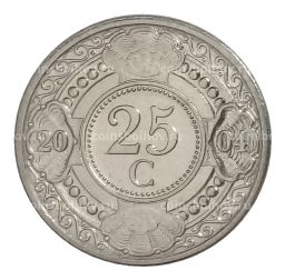 25 центов 2004 года Нидерландские Антильские острова