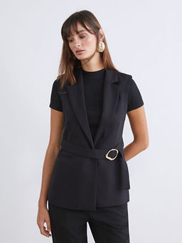 Ceket Yaka Kad?n Klasik Yelek