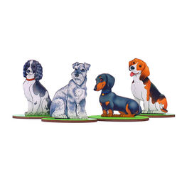 Игровой набор в коробке "Собаки охотничьи" (дерево)