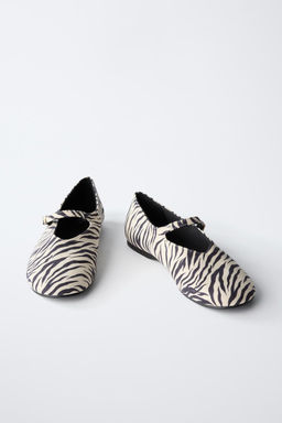 ANIMAL PRINT BALLET FLATS - Zara фото 4