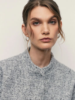 Куртка-бомбер из фактурной ткани / Zarina  фото 7