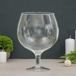 Ваза «Натали-1», бренди на средней ножке, 3 л, d=15 см, 27×18 см, стекло, прозрачная