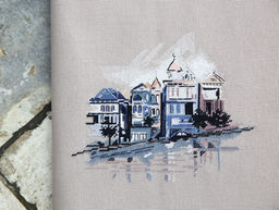 Набор для вышивания PANNA Скетчевые зарисовки GM-7266 Улица Штайнер 21 х 18 см