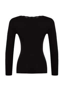 Trendyolmilla Gri V Yaka Dantel Detayl? Fitilli Fitted/Vucuda Oturan Pamuklu Esnek Orme Bluz TWOAW24BZ00070  фото 8