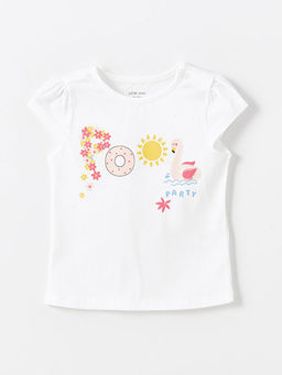 Bisiklet Yaka K?sa Kollu Bask?l? K?z Bebek Pijama Tak?m? - Waikiki фото 2