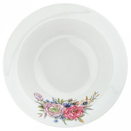 Миска фарфоровая "Розы 3D" 2 вариант д200мм, 500мл, h60мм (Россия)