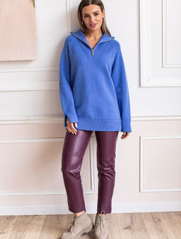 VILATTE / Джемпер с воротом на молнии из пряжи с кашемиром  фото 5