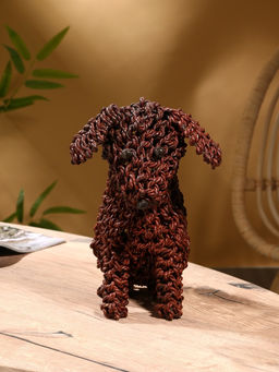 Сувенир плетёный «Собака», 33×26×33х см, сиграсс, тёмный