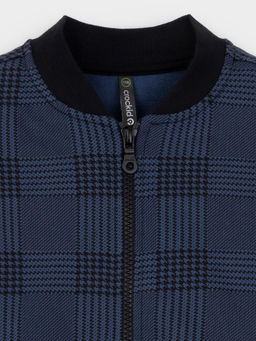 КР 302682/грозовая туча,костюмная клетка жакет (бомбер) для мал