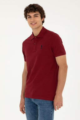 U. S. Polo Assn / Мужская бордово-красная базовая футболка - U.s. polo assn фото 10