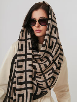 Большой, мягкий, тонкий и очень нежный двусторонний палантин