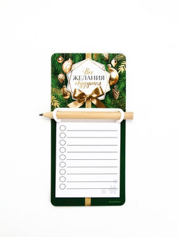 Набор магнитов С Новым годом с блоком и карандашом 4 шт.