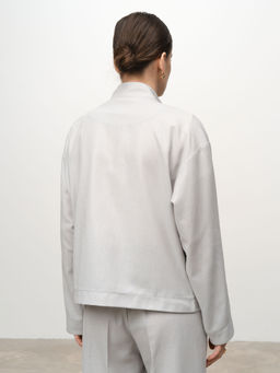 Бомбер из льна 4211892 серебро