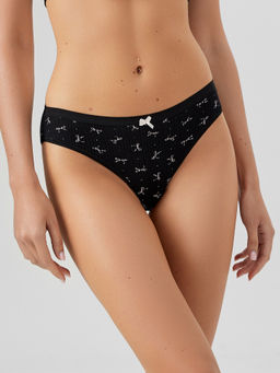 Цена за 2 штуки! Трусы слипы женские черные с бантиками - Mark formelle фото 2