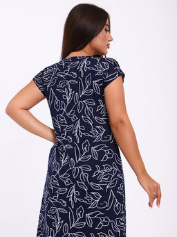 Платье "Эдельвейс" белый/темно-синий