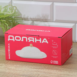 Маслёнка Доляна, 20×13×9 см, фарфор, белая