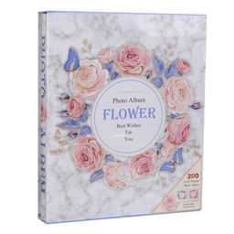 Фотоальбом 200 фото 15х21 Цветы Голубой / 9297 /уп 16/ 689758