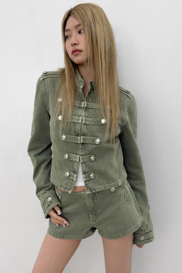 SHORT MINI BOTONES / Verde