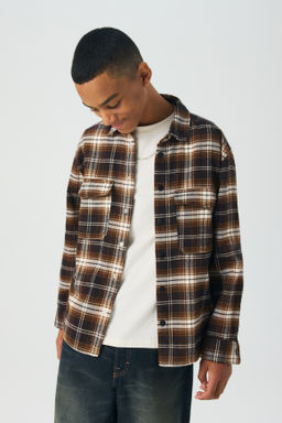Sobrecamisa en franela de algod?n
