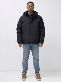 Куртка спортивная мужская зимняя большого размера черного цвета 633Ch - Mtforce фото 2