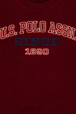 Erkek _ocuk Bordo Bisiklet Yaka Sweatshirt Sepette S_rpriz _ndirim - U.s. polo assn фото 3