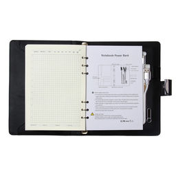 Органайзер на кольцах А5, 140 листов, в клетку, с ручкой, сканером пальца, зарядкой в подарочной коробке, обложка ПВХ, чёрный - Simaland фото 10