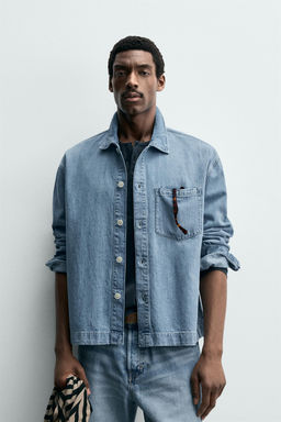 CAMISA DENIM BOXY FIT / Azul medio - Zara фото 2