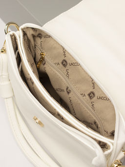 LACCOMA сумка Катрин-Ф826-белый эко кожа хлопок фото 4