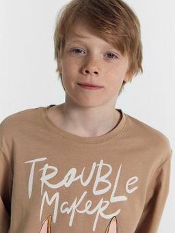 Комплект для мальчиков (джемпер, брюки) бежевый с собачками - Mark formelle фото 5