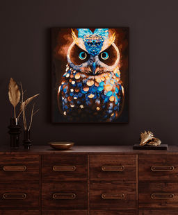 ФРЕЯ PNB/PLPT-174 Набор для раскрашивания по номерам ( с поталью ) 50 х 40 см Волшебный филин  фото 4