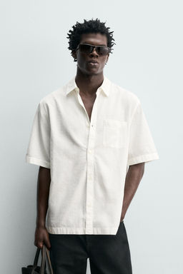CAMISA JACQUARD ESTRUCTURA / Blanco - Zara фото 2