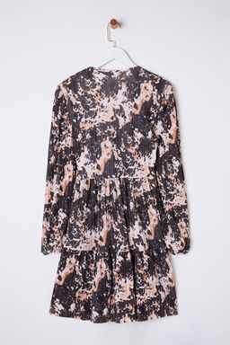 Cok Renkli Soyut Buzgu / Drape Mini Soyut Bask?l? Pilise Vucuda Oturan Orme Elbise TWOSS25EL00099 - Trendyolmilla фото 9