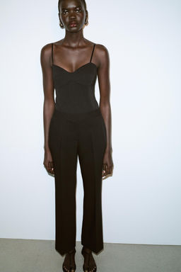 HIGH-WAIST STRAIGHT-LEG TROUSERS - Zara фото 3