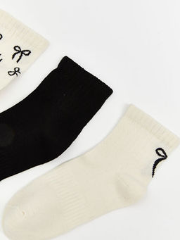 Kurdele Bask?l? Kad?n Soket ?orap 3l?