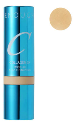 Collagen 3x moisture Stick Foundation #21N - Увлажняющая тональная основа-стик с кистью #21N, 14 г