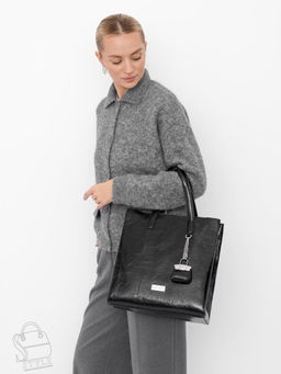 Сумка женская кожаная 91147SP black Velina Fabbaino-Safenta в Новосибирске