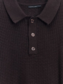 Джемпер поло фактурной вязки ZR2605043301-27 / Zarina