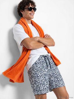 Diz Alt? Boy Desenli Erkek Deniz ?ortu