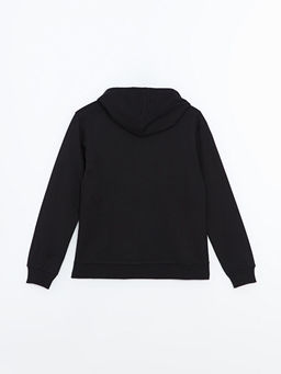 Kap??onlu Bask?l? Erkek ?ocuk Sweatshirt - Waikiki фото 3